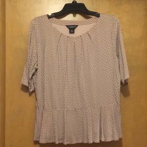 Pink and black knit top